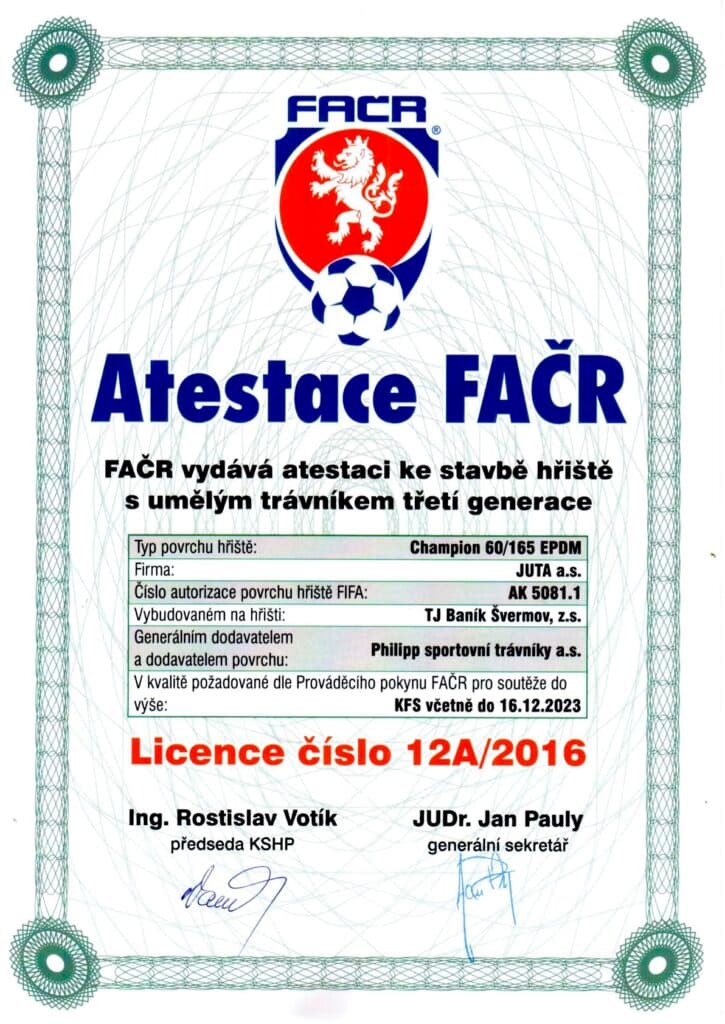 Atestace FAČR